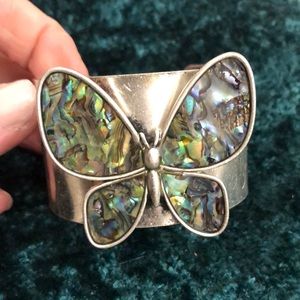 Abalone cuff and earrings